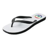Rainbow Pride Peace Sign Teenslippers (Schuin)
