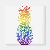 Rainbow Pride Pineapple LGBTQ Magneet (Voorkant)