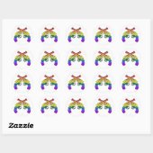 Rainbow Pride Pistols Ronde Sticker (Vel)