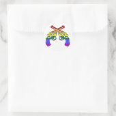 Rainbow Pride Pistols Ronde Sticker (Tas)