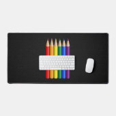 Rainbow pride potloden bureaumat (Keyboard & Muis)