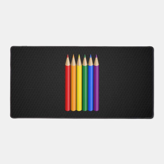 Rainbow pride potloden bureaumat (Voorkant)