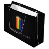 Rainbow pride potloden groot cadeauzakje (Voorkant Gekanteld)