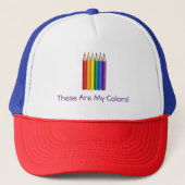 Rainbow pride potloden trucker pet (Voorkant)