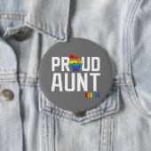 Rainbow Pride Proud tante Ronde Button 4,0 Cm (In situ)