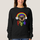 Rainbow Pride Pug Cute LGBTQ Rainbow Pug   Trui (Voorkant)