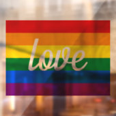 Rainbow Pride Raamsticker (Vel 2)