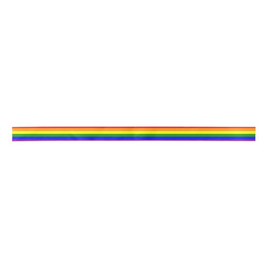 Rainbow Pride Ribbon Satijnen Lint (Voorkant)