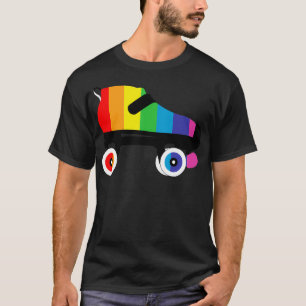 Rainbow Pride Roller Derby Schaats Stripes T-shirt