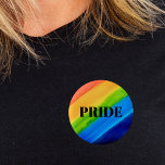 Rainbow Pride Ronde Button 5,7 Cm<br><div class="desc">Rainbow Pride Button. Deze cologe knop is versierd met waterverf strepen in regenboogkleuren en het woord "PRIDE" De tekst is een sjabloon zodat u de tekst kunt wijzigen als u dat wenst. Oorspronkelijke Waterverf © Michele Davies.</div>