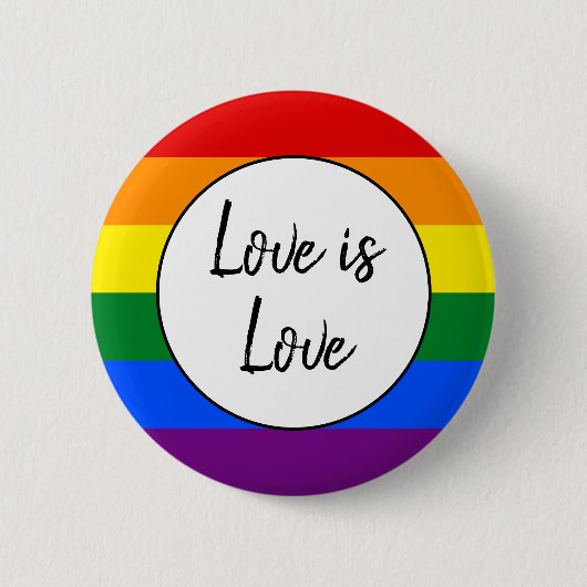 Rainbow Pride Ronde Button 5,7 Cm (Voorkant)