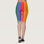 Rainbow Pride Running Paint Novelty Fun Leggings (Achterkant)