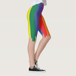 Rainbow Pride Running Paint Novelty Fun Leggings