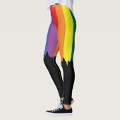 Rainbow Pride Running Paint Novelty Fun Leggings (Links)