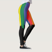 Rainbow Pride Running Paint Novelty Fun Leggings (Rechts)