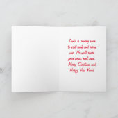 Rainbow Pride Santa 5" x 7" Kerst Kaart (Binnen)