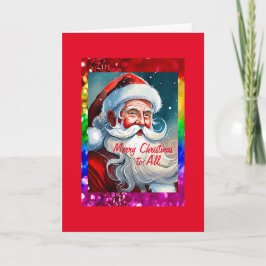 Rainbow Pride Santa 5" x 7" Kerst Kaart