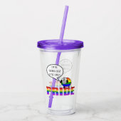 Rainbow Pride Sheep 16oz, helder Acryl Drinkbeker (Achterkant)