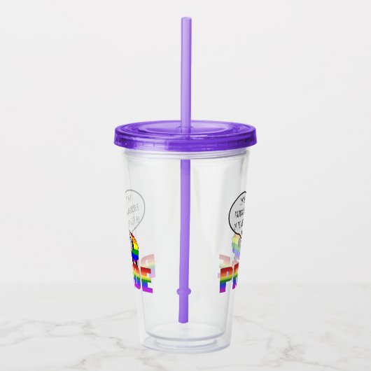 Rainbow Pride Sheep 16oz, helder Acryl Drinkbeker (Rechts)