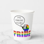 Rainbow Pride Sheep 8oz Paper Cup Papieren Bekers (Achterkant)