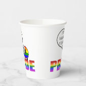 Rainbow Pride Sheep 8oz Paper Cup Papieren Bekers (Links)