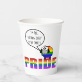 Rainbow Pride Sheep 8oz Paper Cup Papieren Bekers (Voorkant)