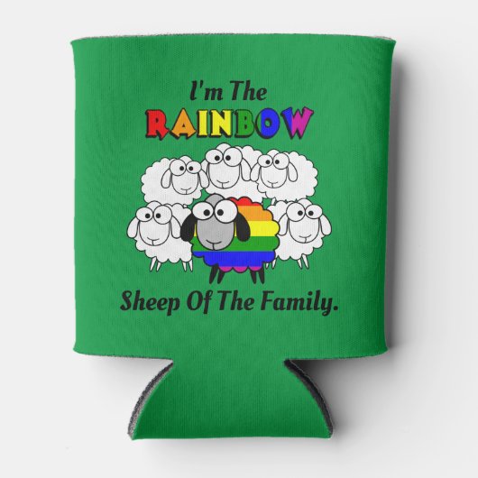Rainbow Pride Sheep Blikjeskoeler (Voorkant)