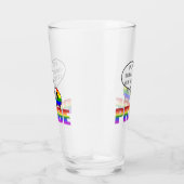 Rainbow Pride Sheep Glass Tumbler (Rechts)