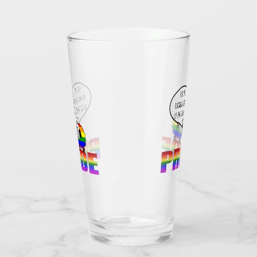 Rainbow Pride Sheep Glass Tumbler (Rechts)