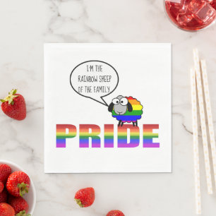 Rainbow Pride Sheep Paper Napkin Servet