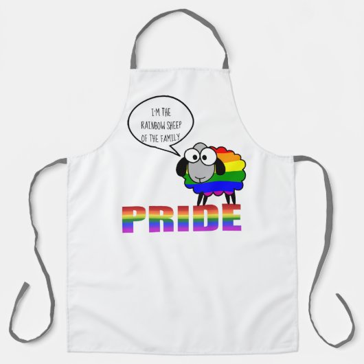 Rainbow Pride Sheep Schort, groot Schort (Voorkant)
