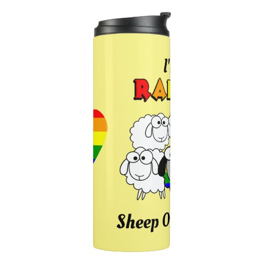 Rainbow Pride Sheep Thermosbeker (Gedraaid links)