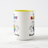 Rainbow Pride Sheep Tweekleurige Koffiemok (Center)