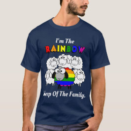 Rainbow Pride Sheep (voor donkere kleuren) T-shirt