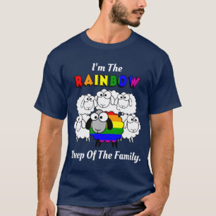 Rainbow Pride Sheep (voor donkere kleuren) T-shirt