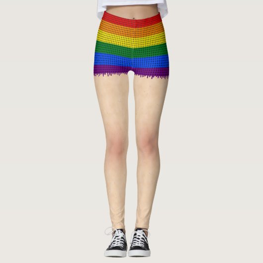 Rainbow Pride Shorts-Leggings Leggings (Voorkant)