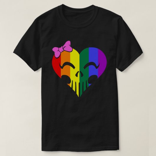 Rainbow Pride Skully Unisex T-shirt (Design voorkant)