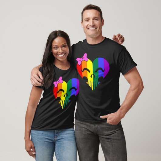 Rainbow Pride Skully Unisex T-shirt (Unisex)
