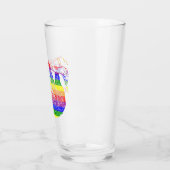 Rainbow Pride-sleuf Drink glas (Links)