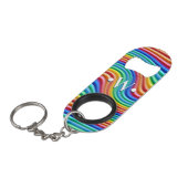 Rainbow Pride sleutelhanger flesopener Mini Flessenopener (Voorkant Gekanteld)