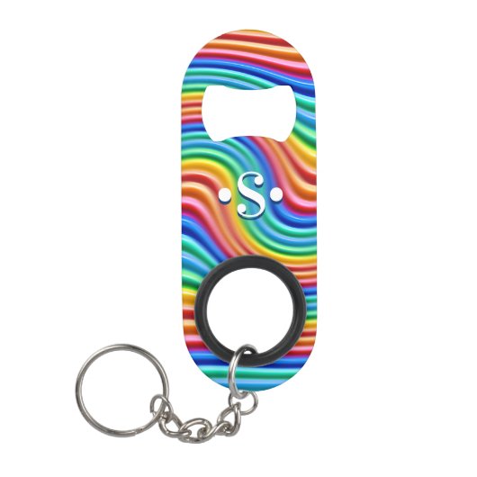 Rainbow Pride sleutelhanger mini flesopener Mini Flessenopener (Voorkant)