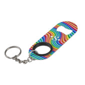 Rainbow Pride sleutelhanger mini flesopener Mini Flessenopener (Voorkant Gekanteld)