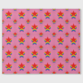 Rainbow pride stars Wrapping Paper Cadeaupapier (Vlak)