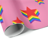 Rainbow pride stars Wrapping Paper Cadeaupapier (Rol Hoek)