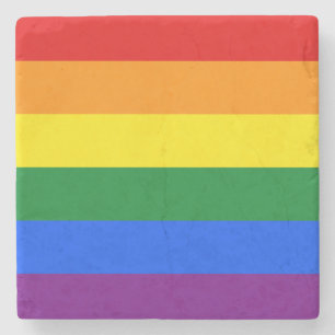 Rainbow Pride Stenen Onderzetter