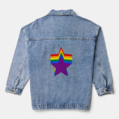Rainbow pride sterren denim jacket (Achterkant)