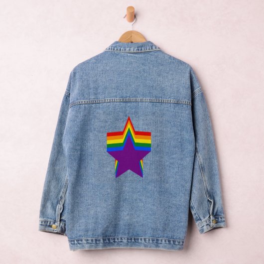 Rainbow pride sterren denim jacket (Hangar)