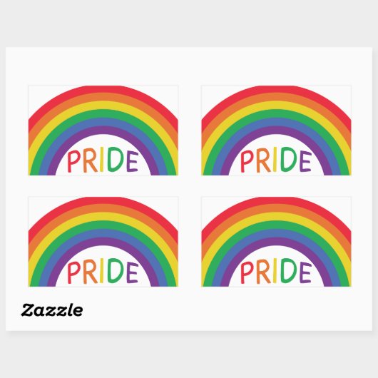 Rainbow Pride Sticker LGBTQ+ ondersteuning (Vel)