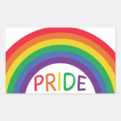 Rainbow Pride Sticker LGBTQ+ ondersteuning (Voorkant)