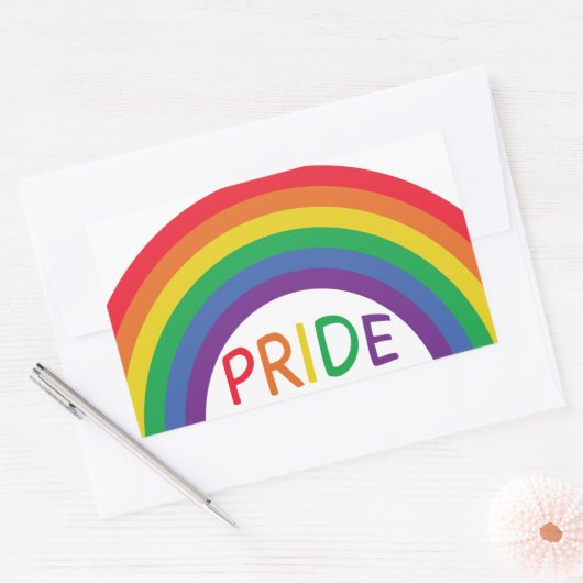 Rainbow Pride Sticker LGBTQ+ ondersteuning (Envelop)